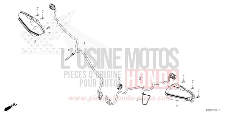 BLINKER, VORNE von Forza 350 MAT ROBUST GRAY METALLIC (NHC74) von 2023